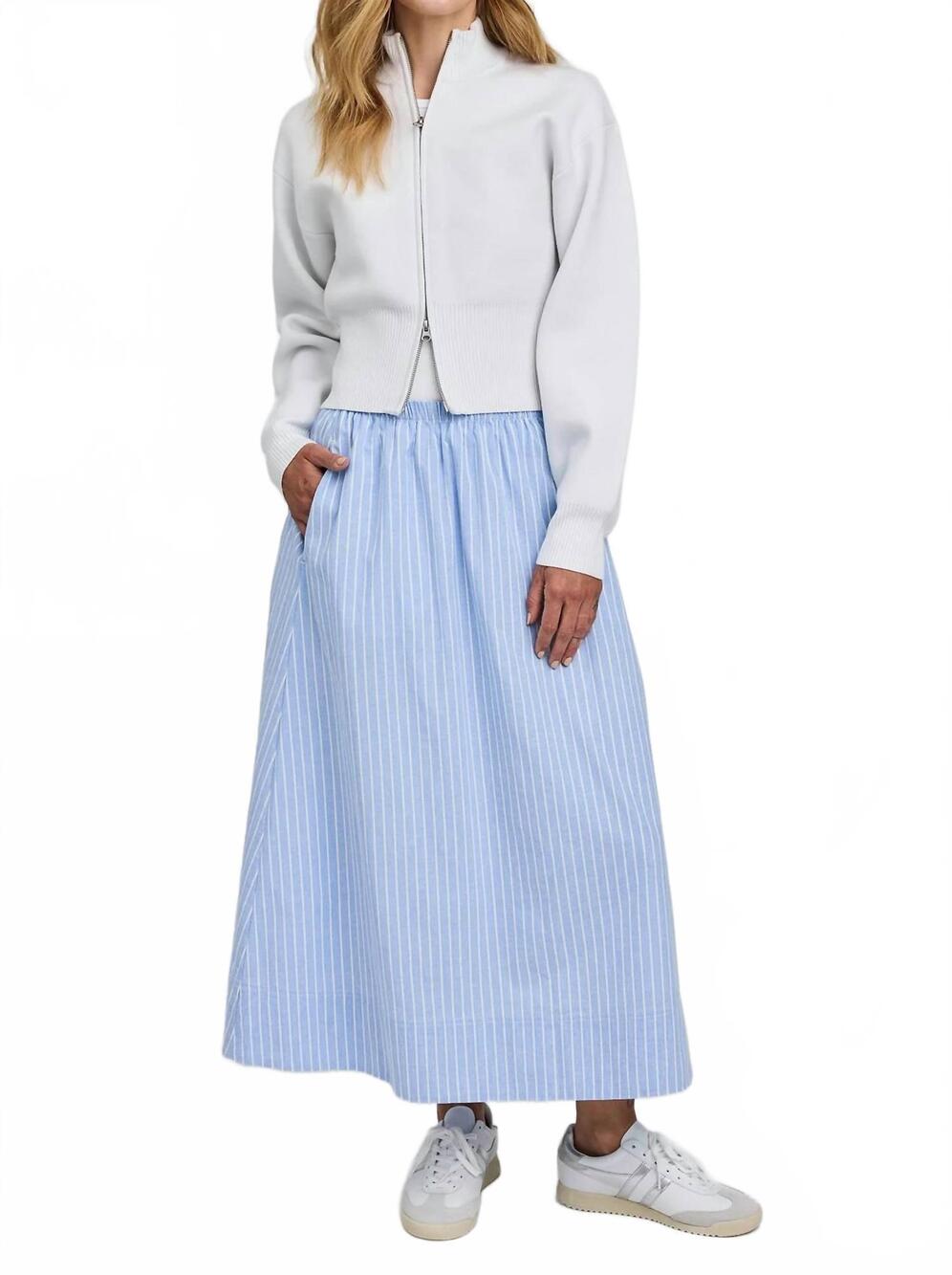 NEW GENTLE FAWN wilhelmina skirt in sky stripe